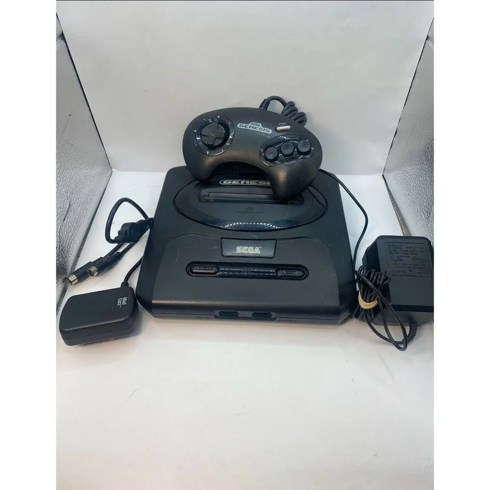 Sega Genesis slim Model 2 Console MK-1631 + Controller & AV Cords Tested & Works